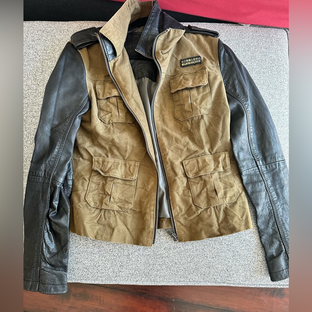 Super dry leather jacket
